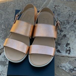 Copper leather Nauralizer sandals